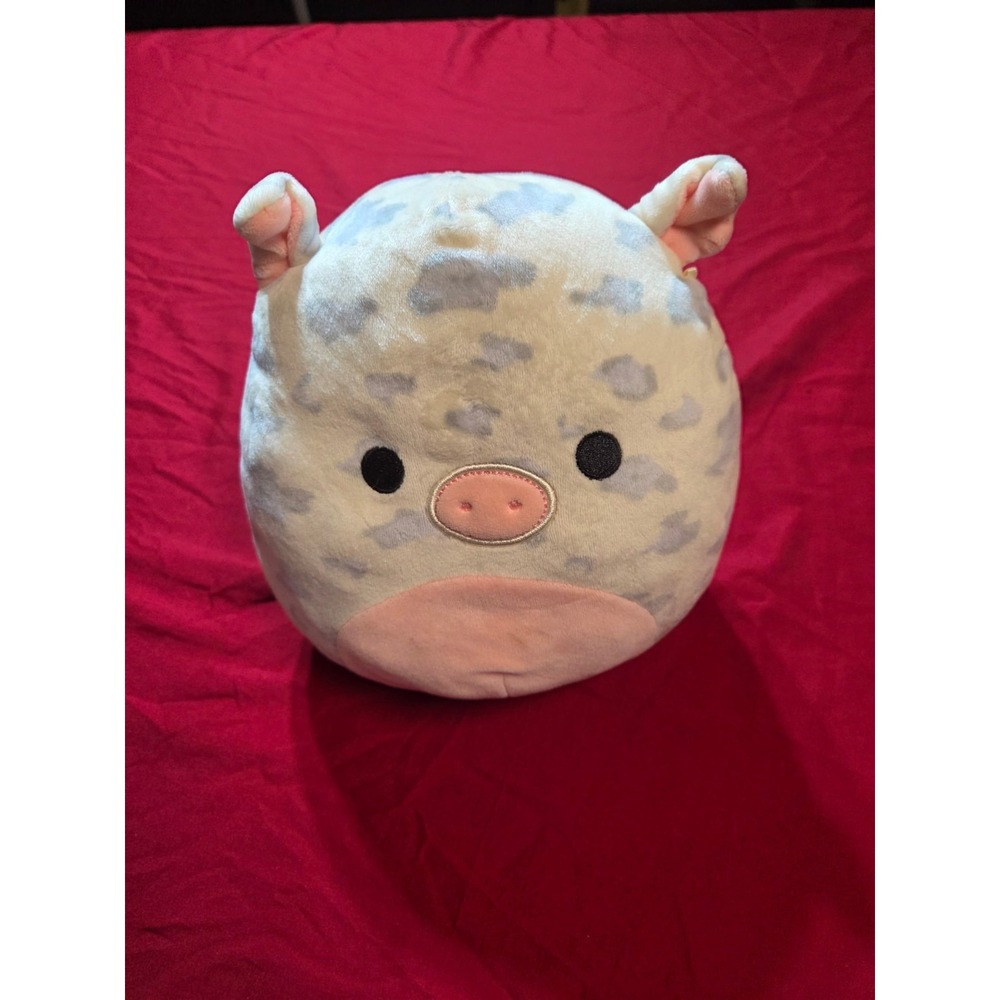 Squishmallows Rosie The Spotted Pig 8" Plush Kellytoy Gray Spots Pink Belly